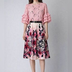 BREEZE Floral A-Line Skirt size small